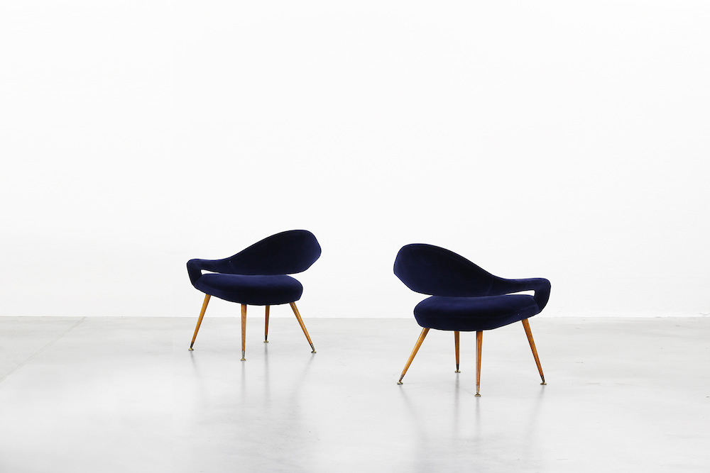 Lounge Chairs by Gastone Rinaldi DU 55 P